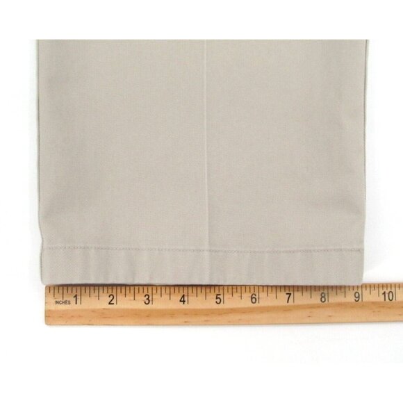 Vintage LL Bean Pants Mens 38x29 Beige Stretch Comfort Waist Straight Leg Khakis - Picture 13 of 15
